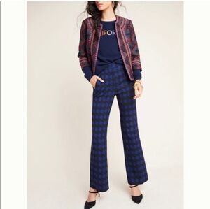 Anthropologie Wiley Houndstooth Pants Sz 4